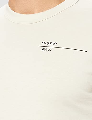 G-STAR RAW Astro Back Tape Camiseta, Beige/Caqui (Whitebait 336-1603), XL para Hombre