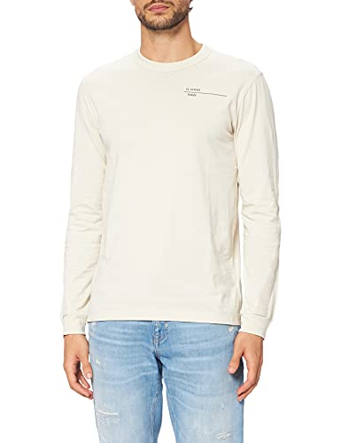 G-STAR RAW Astro Back Tape Camiseta, Beige/Caqui (Whitebait 336-1603), XL para Hombre