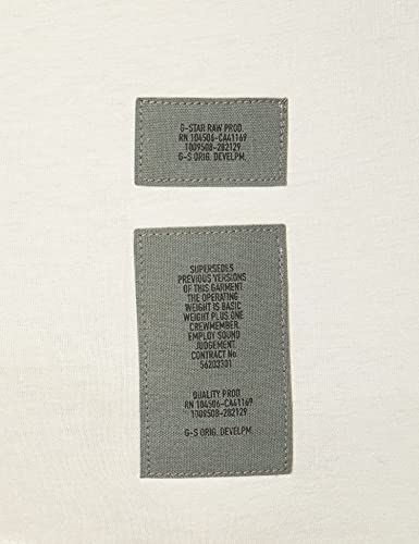 G-STAR RAW Astro Back Tape Camiseta, Beige/Caqui (Whitebait 336-1603), XL para Hombre