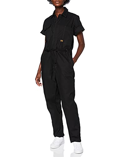 G-STAR RAW Manga Corta Mono Largo, Negro (Dk Black 9288-6484), XS para Mujer