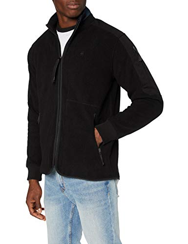 G-STAR RAW Tech Fleece Zip Thru Jersey de Punto, dk Negro C473-6484, Large para Hombre