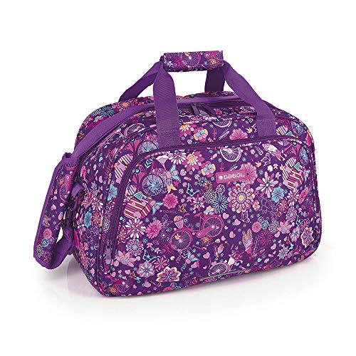 Gabol - Abril | Bolso de Viaje Morado con acople a Trolley
