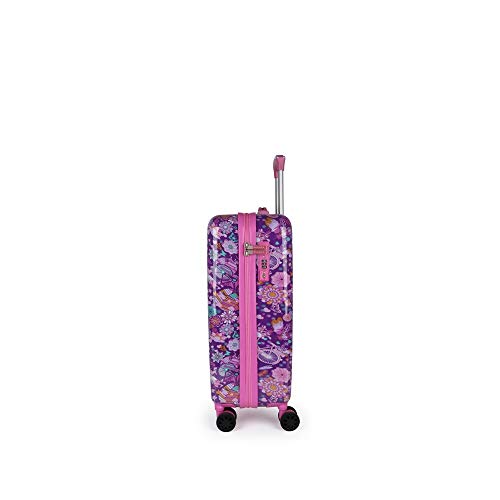 Gabol - Abril | Maleta de Cabina Duras de 40 x 55 x 20 cm con Capacidad para 33 L de Estampado Floral