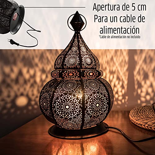 Gadgy ® Farol Arabe (36 cm) l para Velas y Luces eléctricas l Interior y Exterior Decoración l Resistente al Viento l Estilo marroquí-árabe/Indio-Oriental l Hecho a Mano