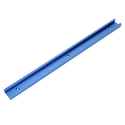 GAESHOW Aluminio T-Track T-Slot Inglete Track Jig Tools para mesa de enrutador de carpintería 300/500 / 600mm Azul(300mm)