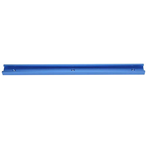 GAESHOW Aluminio T-Track T-Slot Inglete Track Jig Tools para mesa de enrutador de carpintería 300/500 / 600mm Azul(300mm)