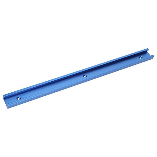 GAESHOW Aluminio T-Track T-Slot Inglete Track Jig Tools para mesa de enrutador de carpintería 300/500 / 600mm Azul(300mm)