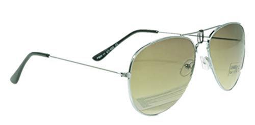 Gafas de piloto, gafas de sol, de vuelo, porno, con bisagra de muelle, no reflejan (transparentes) en distintos colores Silberer Rahmen / Farngrün Gläser Talla única