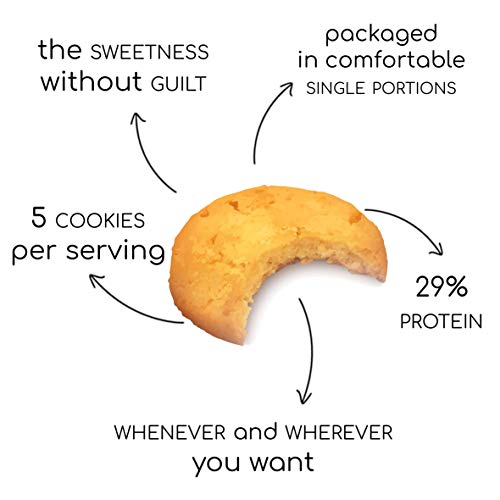 GALLETAS PROTEICAS Line@diet | 7x5 galletas sabor a MANZANA y CANELA | 29% de PROTEIN | Fit Snack 7 MANZANA Y CANELA