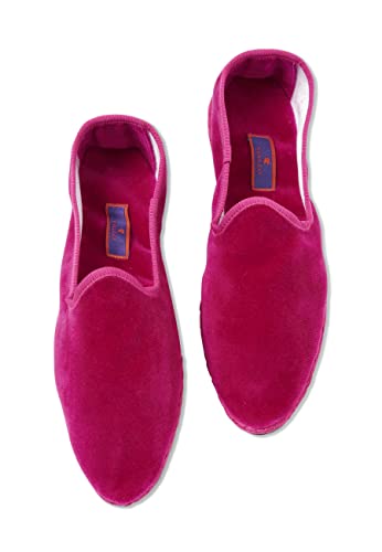 Gallo - Scarpez mujer terciopelo fucsia color liso, Rosa, 38 EU