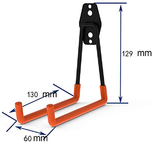 Ganchos de Almacenamiento de Garaje - 4 piezas Ganchos para Colgar Gancho para Colgador de Garaje Dobles Gancho de Bicicleta de Pared para Organizar Herramientas Multifuncional (Grande)