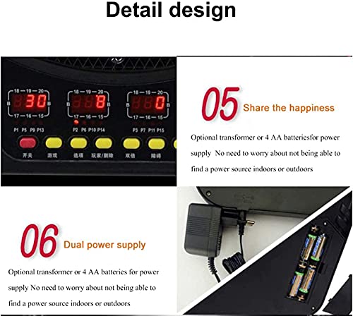 GAOTTINGSD Diana electrónica de Dardos Dartboard electrónico, Juegos de Interiores Tablero de Dart electrónico Profesional con 23 categorías Principales de Juegos y 243 subcategorías de Juegos