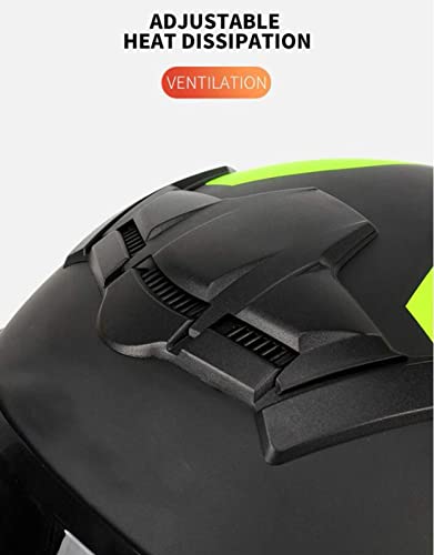 GAOZHE Casco Integral de Motocicleta Casco Modular de Choque de Motocicleta Ligero con Visera Casco de Motocicleta de Carreras Aprobado por Dot/ECE para jóvenes Hombres Mujeres