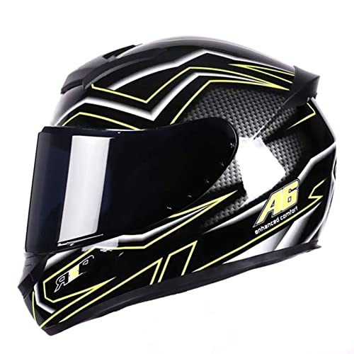 GAOZHE Casco Integral de Motocicleta Ligero con Visera Casco Modular de Choque de Motocicleta Cascos de Motocross Casco de Motocicleta de Carreras Aprobado por Dot/ECE para Hombres Mujeres Four