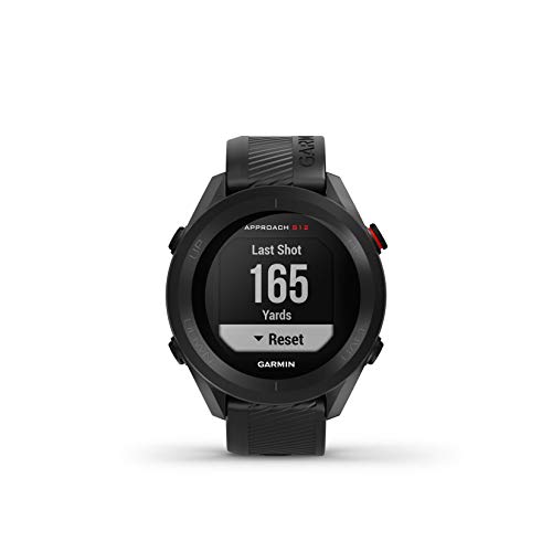 Garmin Approach S12, Reloj para Golf, campos mundiales preinstalados, Bluetooth y resistente al agua, Negro