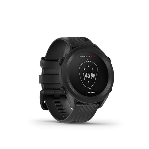 Garmin Approach S12, Reloj para Golf, campos mundiales preinstalados, Bluetooth y resistente al agua, Negro