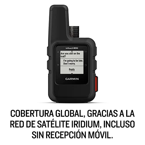 Garmin inReach Mini, Dispositivo de comunicación por satélite ligero y compacto con GPS, Negro