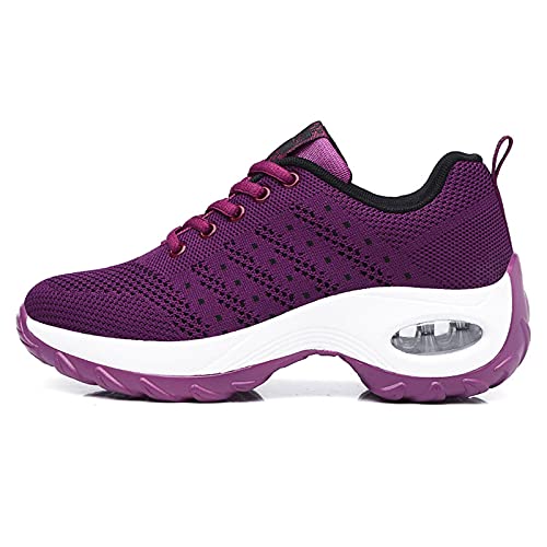 GAXmi Zapatillas Deportivas Mujer Respirable Zapatos Gimnasia Running Antideslizantes Casual Fucsia 41EU