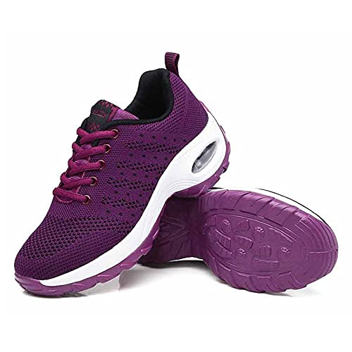 GAXmi Zapatillas Deportivas Mujer Respirable Zapatos Gimnasia Running Antideslizantes Casual Fucsia 41EU