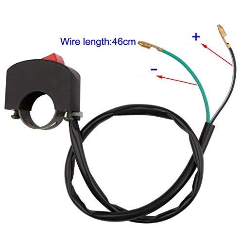 Gebildet 22mm Universal Interruptor de Luces Antiniebla para Manillar de Motocicleta,ON/Off Interruptor Botón para Luz Frontal