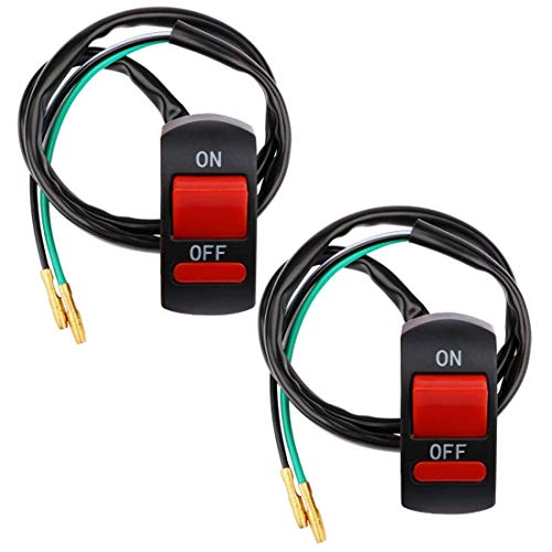 Gebildet 22mm Universal Interruptor de Luces Antiniebla para Manillar de Motocicleta,ON/Off Interruptor Botón para Luz Frontal