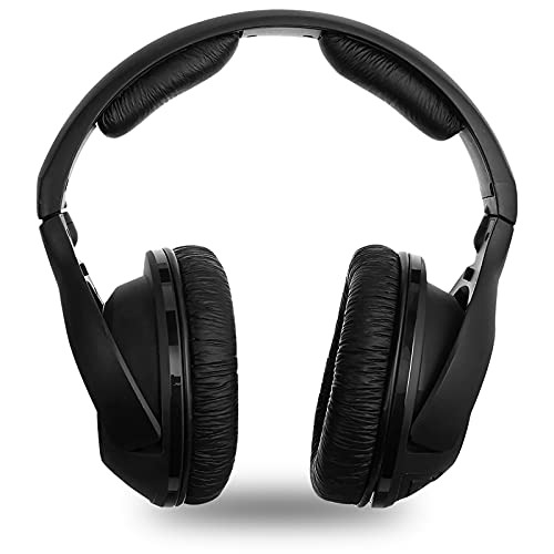 Geekria - Almohadilla para diadema de cuero con proteína compatible con Sennheiser RS160, RS170, RS220, RS185, diadema de repuesto para auriculares / cojín para diadema (negro)