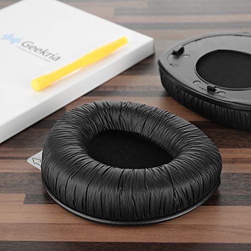 Geekria QuickFit Protein Leather Replacement Almohadillas para Sennheiser RS160, HDR160, RS170, HDR170, RS180, HDR180, piezas de reparación de almohadillas para auriculares (negro)