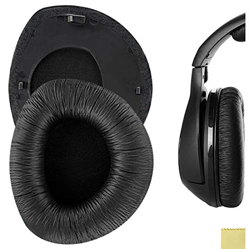 Geekria QuickFit Protein Leather Replacement Almohadillas para Sennheiser RS160, HDR160, RS170, HDR170, RS180, HDR180, piezas de reparación de almohadillas para auriculares (negro)