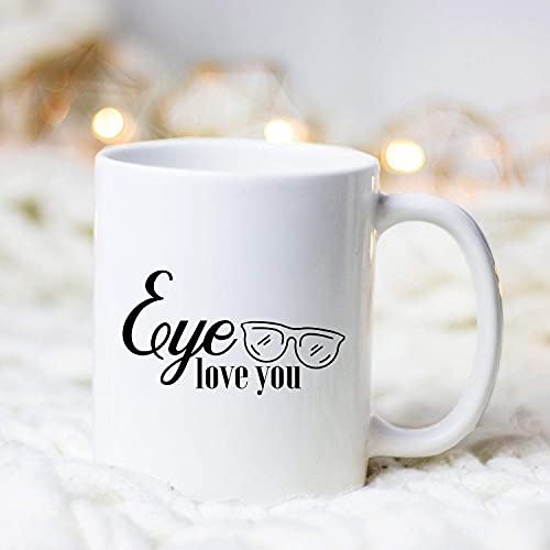 Geeyear Eye Love You/Taza/Taza de optometrista/Regalo de optometrista/Oftalmólogo/Taza de óptico/Estudiante de optometría/Oficina de optometría