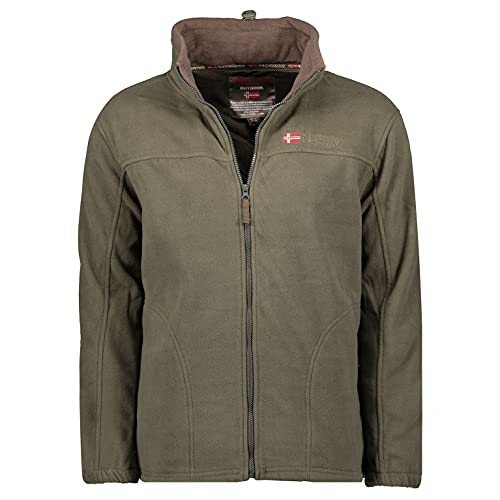 Geographical Norway Forro polar caliente para hombre, chaqueta de invierno, chaqueta de entretiempo, exteriores caqui M