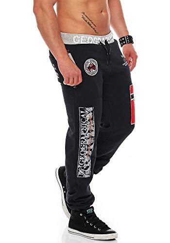 Geographical Norway Myer - Pantalones de chándal para hombre con parches azul marino XXXL