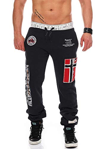 Geographical Norway Myer - Pantalones de chándal para hombre con parches azul marino XXXL