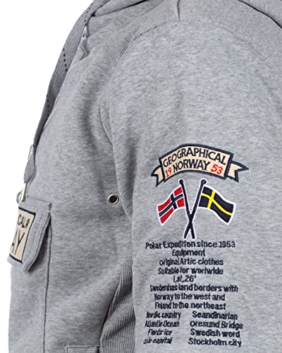 Geographical Norway Sudadera con capucha para hombre Color gris. L