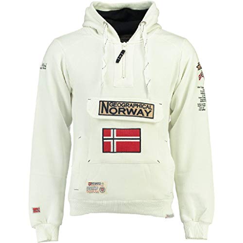 Geographical Norway - Sudadera DE Hombre GYMCLASS Blanco XXL