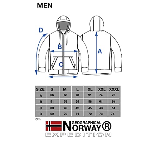 Geographical Norway - Sudadera DE Hombre GYMCLASS Negro XL