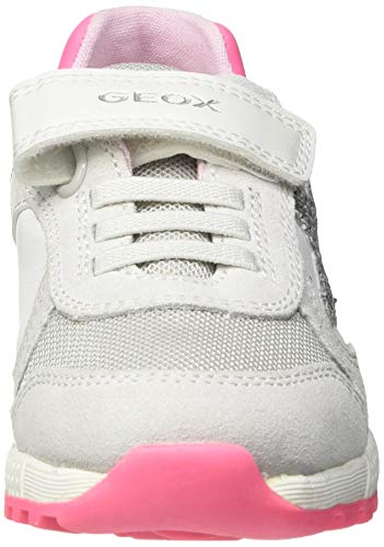 Geox B Alben Girl A - Zapatillas Bebé-Niñas, Blanco (White/Fuchsia), 22 EU, Par