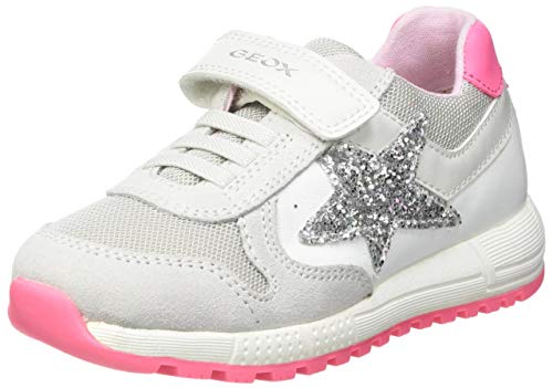 Geox B Alben Girl A - Zapatillas Bebé-Niñas, Blanco (White/Fuchsia), 22 EU, Par
