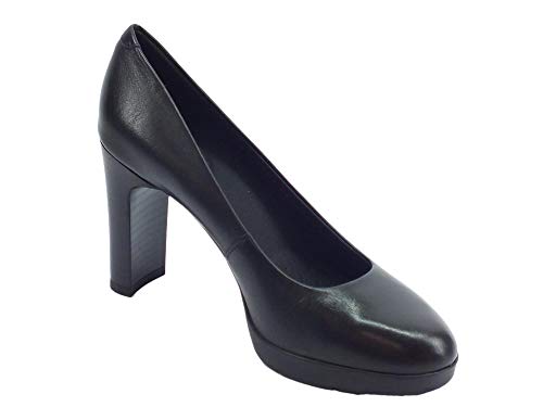 Geox D Annya High A, Zapatos de Tacón Mujer, Negro (Black C9999), 38 EU