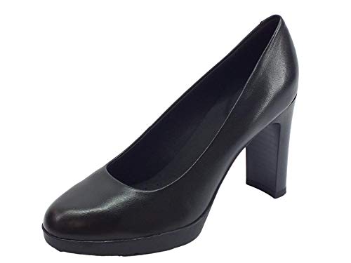 Geox D Annya High A, Zapatos de Tacón Mujer, Negro (Black C9999), 38 EU