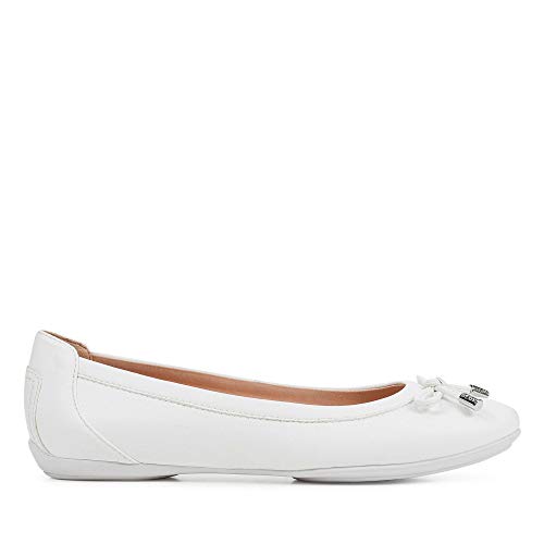 Geox D Charlene B, Ballet, Plano Mujer, Color Blanco, 39 EU