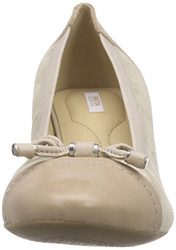 Geox D FLORALIE A Zapatos De Tacón Mujer, Beige (Lt Taupec6738), 35 EU