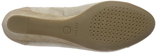 Geox D FLORALIE A Zapatos De Tacón Mujer, Beige (Lt Taupec6738), 35 EU