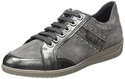 Geox D Myria H, Zapatillas Mujer, Gris Oscuro, 38 EU