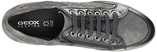 Geox D Myria H, Zapatillas Mujer, Gris Oscuro, 38 EU