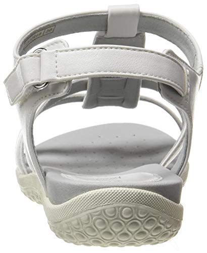 Geox D Sandal Vega B, Sandalia. Mujer, Blanco, 42 EU