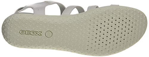 Geox D Sandal Vega B, Sandalia. Mujer, Blanco, 42 EU