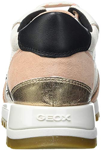 Geox D TABELYA A, Zapatillas Mujer, Off Wht Albaricoque, 38 EU