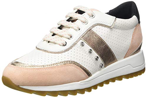 Geox D TABELYA A, Zapatillas Mujer, Off Wht Albaricoque, 38 EU