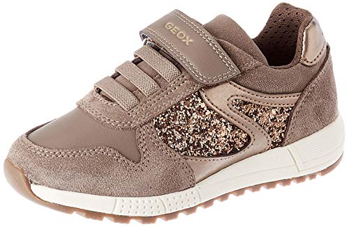 Geox J ALBEN GIRL A Sneaker Niñas, Gris (Smoke Grey C9006), 35 EU