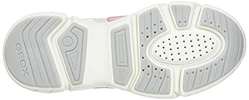 Geox J LUNARE Girl D, Zapatillas, Rosa Blanca, 33 EU